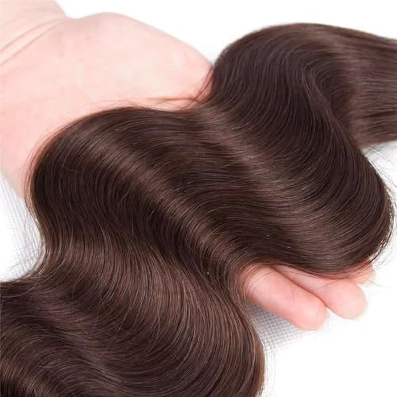 Brown Bundles Color 4 Body Wave Chocolate Brown Human Hair Bundles Dark Brown Weave Brazilian Human Hair Double Weft Body Sew In Extensions 24 26 28 Inch for Black Women