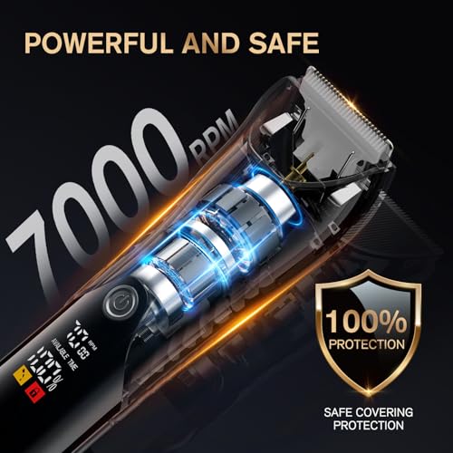 Spacekey Electric Body Hair Trimmer - IPX7 Waterproof Ball Trimmer for Men with LED Light, Wet/Dry Groomer, USB-C Rechargeable, Travel Bag Included - Men's Pubic, Groin and Body Shave