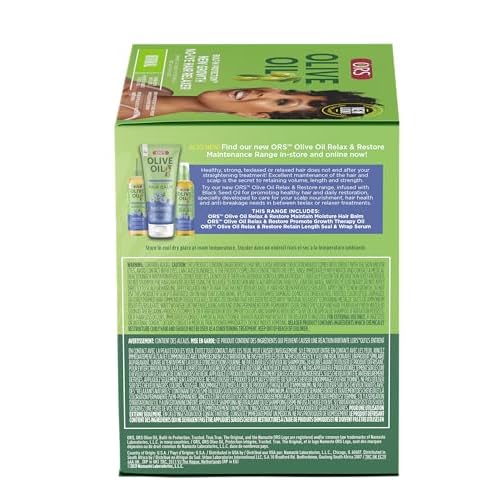 ORS Olive Oil Built In Protection New Growth No-Lye Hair Relaxer Normal Strength (Pack of 4)