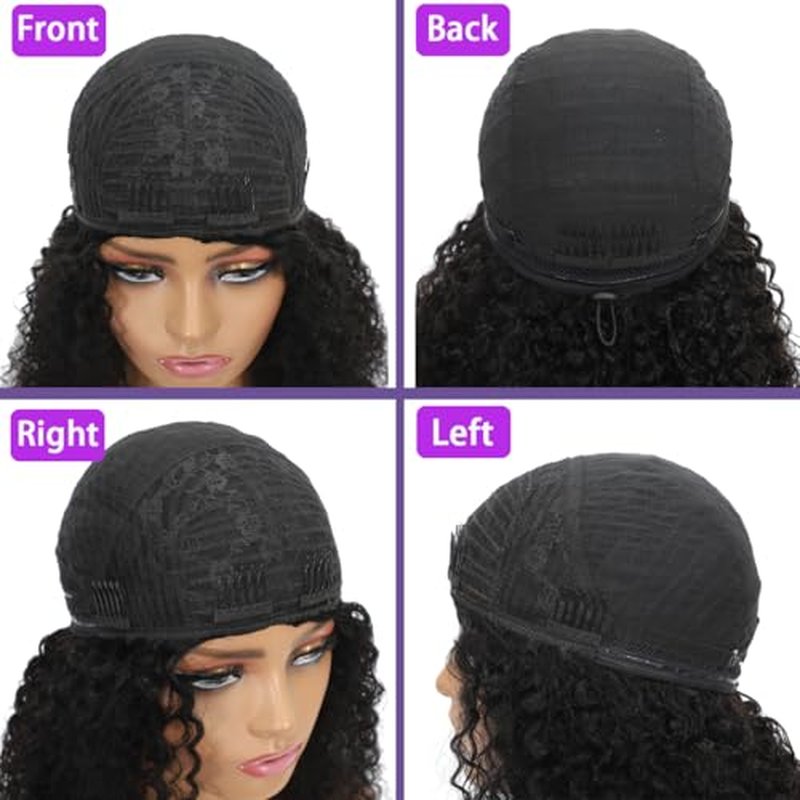 Half Wig Headband Wig 180% Density None Lace Front Headband Wigs for Black Women 3 In 1 Gluless Wigs 18 Inch