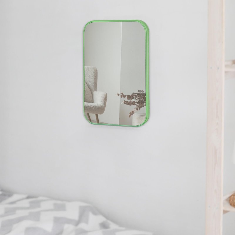 Yatnks 10Pcs Table Desk Vanity Makeup Mirror, 8-Inch Simple Portable Travel Mirror with Stand, Standing and Wall Hanging Dual-use Green