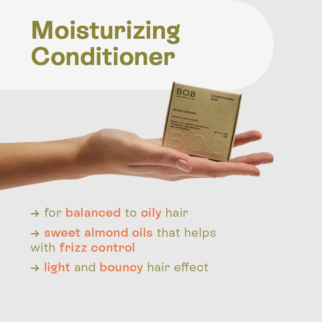 Purifying Shampoo Bar & Balanced Moisture Conditioner Bar - Oil Control Hair Care | Vegan & Eco-Friendly
