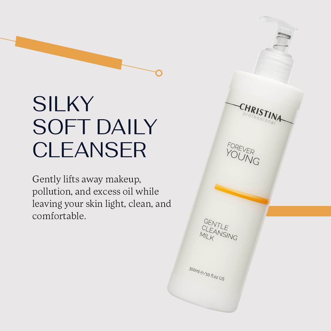 Gentle Cleansing Milk - Hydrating Facial Cleanser with Retinol & Glycolic Acid | 300 ml for Dry Skin