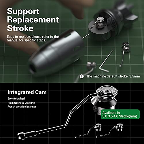 STIGMA Rotary Tattoo Machine Short Pen CNC Carved Coreless Germany Motor with 2 Stroke Cam 0~4mm Tattoo Battery 20pcs Tattoo Cartridge Needles EM146KITP199-7