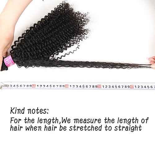 ISEE Hair Virgin Malaysian Deep Curly Jerry Curly Human Hair One Bundles,100% Unprocessed Human Hair Extensions Natural Black Can Be Dyed (14'')