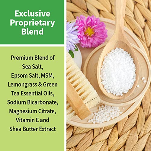 ForPro Professional Collection Green Tea & Lemongrass Foot Soak with Sea & Epsom Salt for Toenail Athletes, Stubborn Odor Scent, Softens Calluses & Soothes Sore Tired Feet - 48 Ounces (3 1-lb Packs)