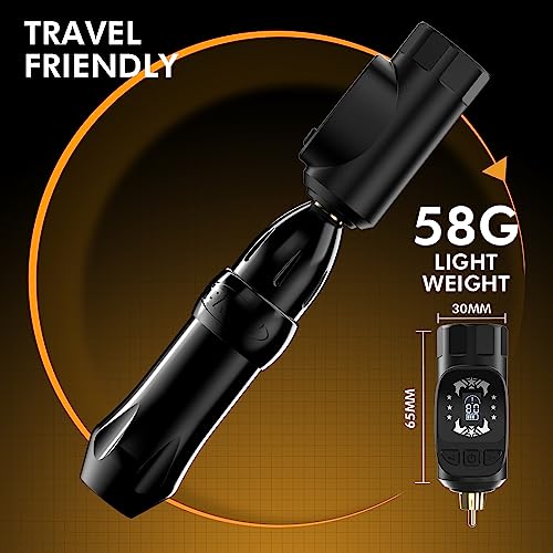 Hawink Tattoo Battery Wireless Power Supply for RCA Rotary Tattoo Pen Machine (Red) P155-2-RCA