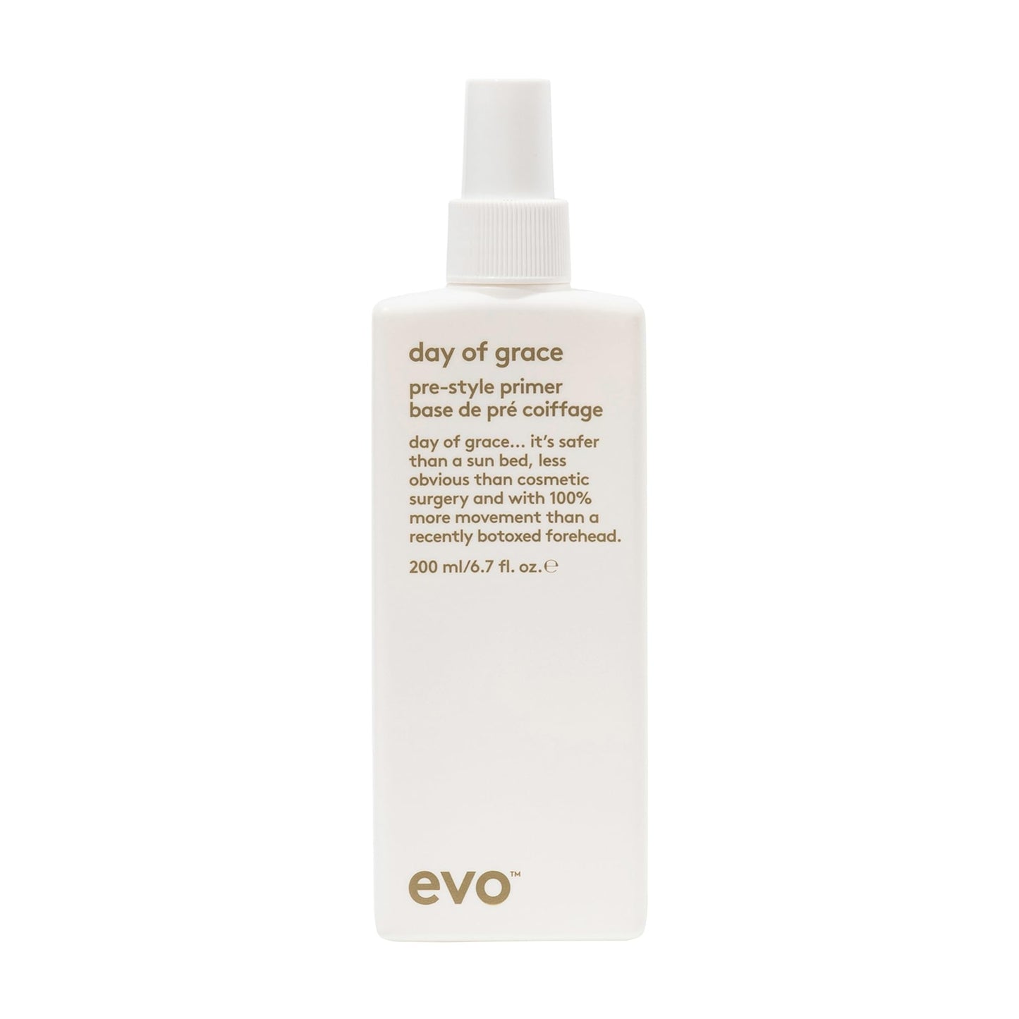 EVO Day Of Grace Pre-Style Primer - Full Size Lightweight Leave In Heat Protectant Spray To Detangle & Improve Condition - 6.7fl.oz