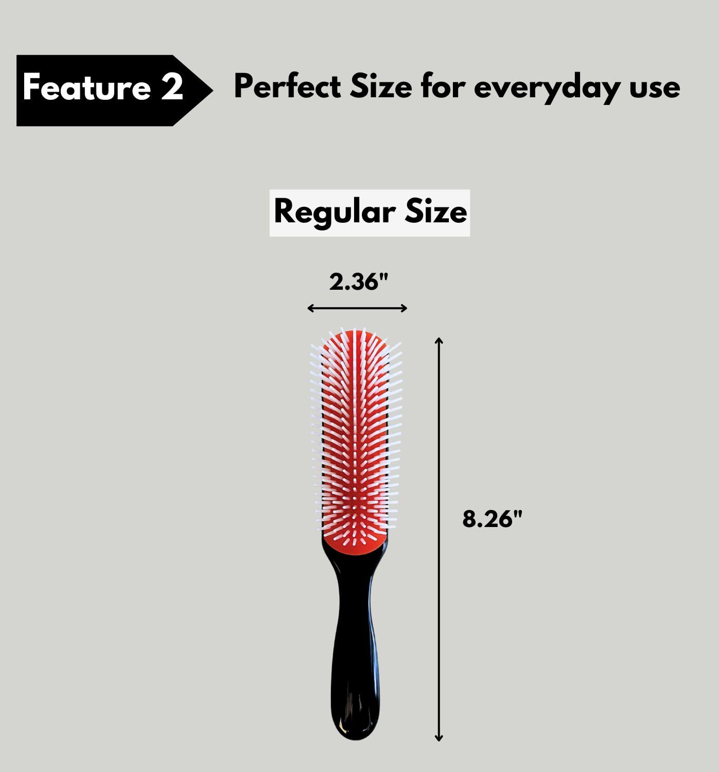 MDSTYLE Hair Brush for Curly, Thick, Wavy and Coily Hair - Curl Defining, Detangling, Styling, Blowdrying, Shaping - 9 Row Detangler Brush for Women and Men - Dry or Wet