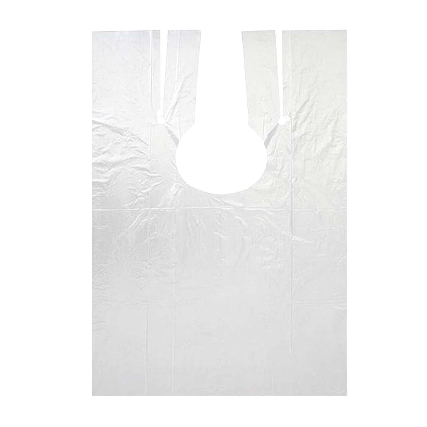 TAICHEUT 400 Pcs 35 x 47 Inch Disposable Clear Plastic Hair Salon Capes, Waterproof Barber Capes for Barbershop and Salon