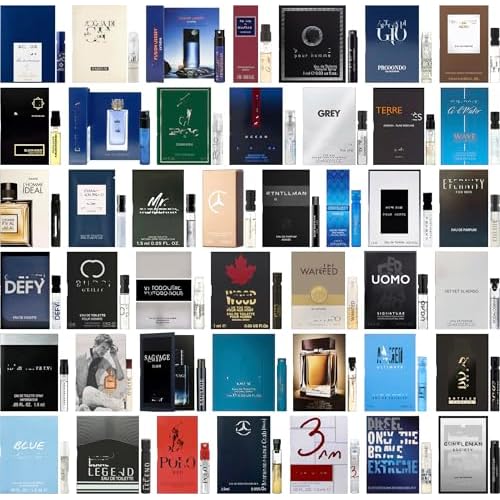 High End Random Selection Designer Fragrance Cologne Sampler Set for Men - (Pack of 10 Sample Vials)