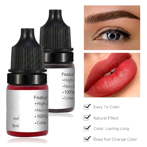 5ml Permanent Makeup Pigment Ink Eyebrow Lip Microblading Tattoo Ink Cosmetic Natural Microblading Color Pigment for Tattoo Machine (Orange)
