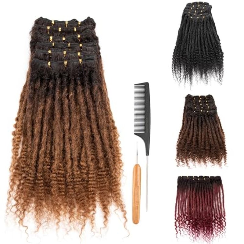 Originea 0.6cm 6-18 Inch 100% Human Hair Dreadlock Extensions Curly Ends Loc Extensions Human Hair For Women/Kids Handmade Permanent Loc Extensions Can Be Dyed Bleached Curled T27# 12 inch 30 Strands