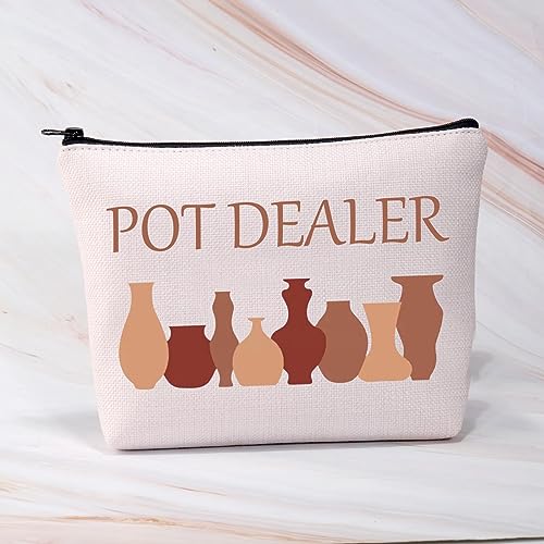 BDPWSS Pottery Artist Gift Pot Dealer Makeup Bag Ceramic Artist Gift Pottery Lover Gift Pottery Student Graduation Zipper Bag (Pot Dealer)