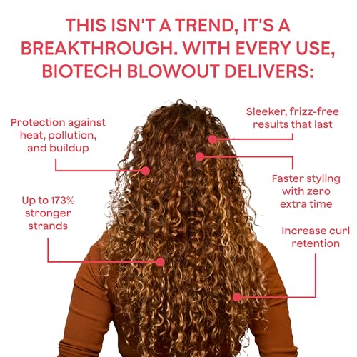 Biotech Blowout Leave-In Restorative Hair Mask, Heat Protectant for Hair & Strengthening Treatment for Frizz-Free Volume, Repairs & Shields Up to 450 F, 1.7 Fl Oz