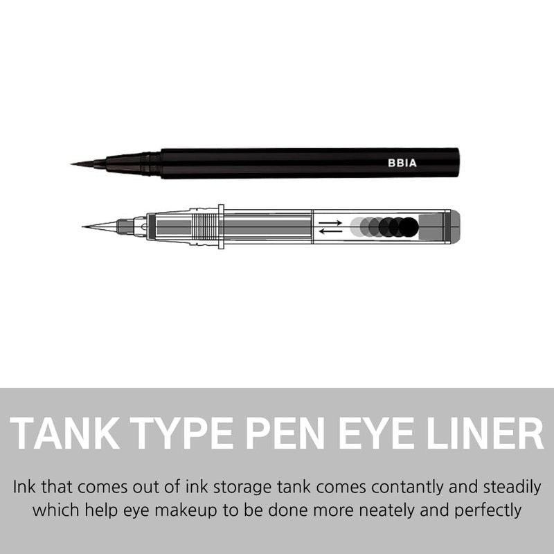 BBIA Last Pen Eyeliner - Waterproof Liquid Pen Eye Liner Long-Lasing Quick Dry Multi-Proof Easy Drawing Ink Tank Type with Precise & Flexible Fine Brush No-Skip Korean Eye Makeup (02 SHARPEN BROWN)
