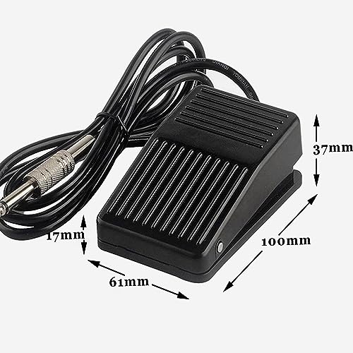 LEEYUKA Tattoo Foot Pedal - Plastic Tattoo Foot Pedal Black Round Tattoo Foot Switch for Tattoo Machine Tattoo Power Supply Tattoo Supplies