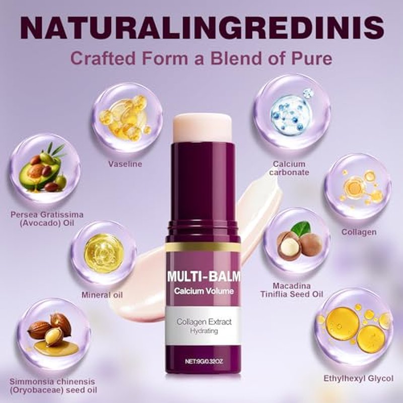 Cemenrete Calcium Multi Balm, Calcium Volume Multi Balm, Korean Collagen Moisturing Stick,Wrinkle Core Stick, Moisturizing Cream, Hydrating, Firming Skin, Suitable for Eyes, Neck, Face
