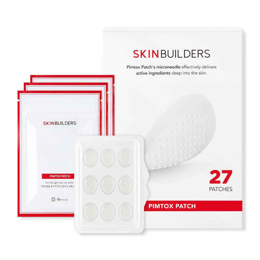 SKINBUILDERS Microdart Acne Patch, Pimple patch Microneedle, Acne Treatment, PimTox Acne Patches For Hormonal Acne And Blemishes, Zit Patches, Patented Microneedles 27EA, Micropoint Pimple Patch