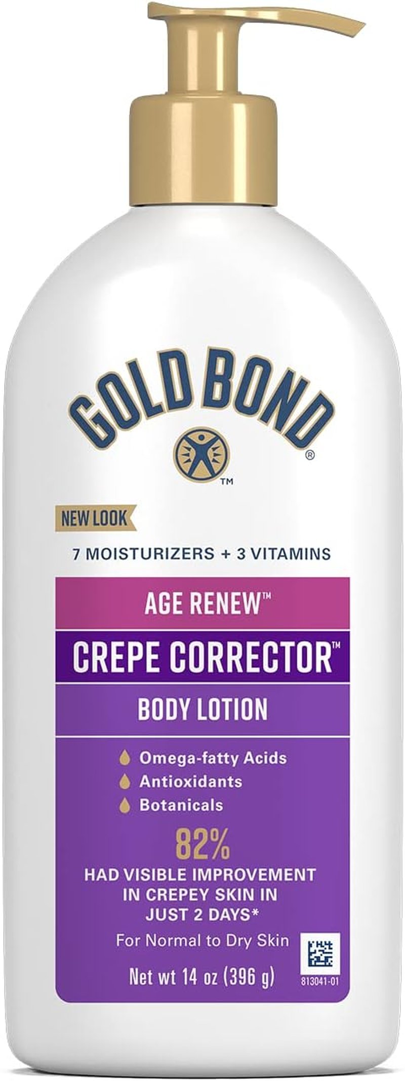 Gold Bond Age Renew Crepe Corrector Body Lotion - Smoothing Formula for Firm Skin | 14 oz & Retinol Overnight Lotion with Peptide Complex | 13 oz
