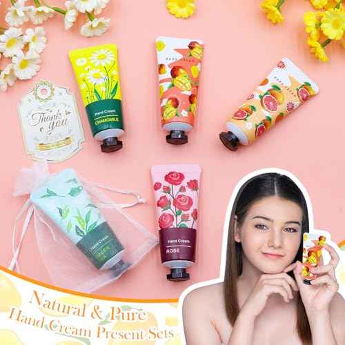 96 Pack Hand Cream for Women, Mini Hand Lotion Travel Size for Dry Cracked Care, Natural Plant Fragrance Moisturizer Present Set for Mother, Teacher Appreciation and Bridesmaid Present
