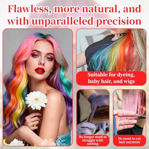 Balayage Board with Teeth - 2-Pack Black Balayage Highlighting Paddle & Hair Dye Comb Brush Hair Highlighting Kit for Women Hairstylist Accessories - Easy to Clean, Sturdy, Lightweight