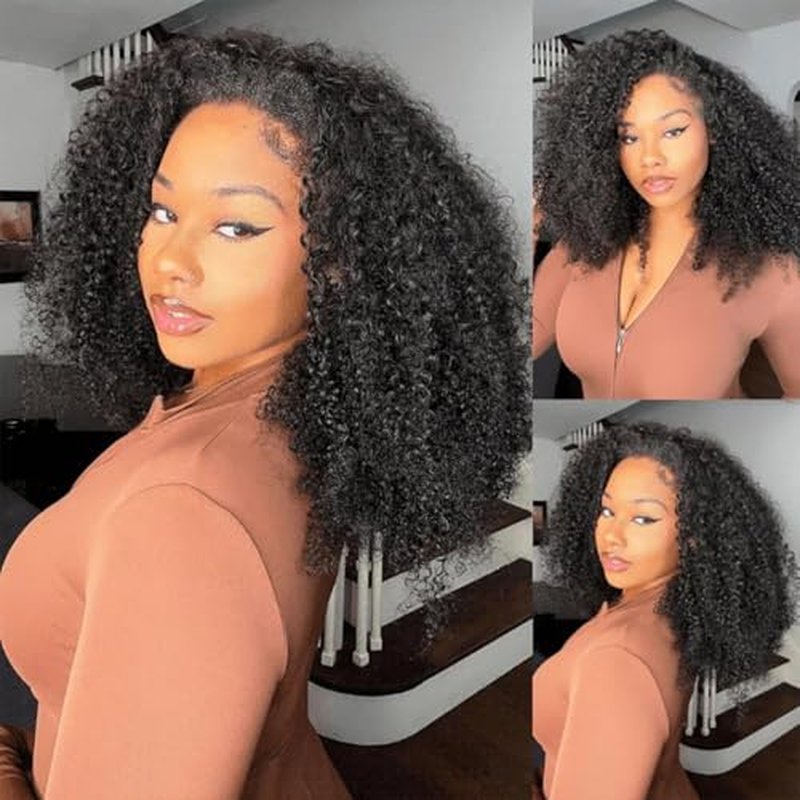 Kinkycurly Wig Human Hair - 13x6 HD Lace Front Wigs, 180 Density, Glueless, Pre-Plucked Brazilian Curly Virgin Hair for Black Women 22 Inch