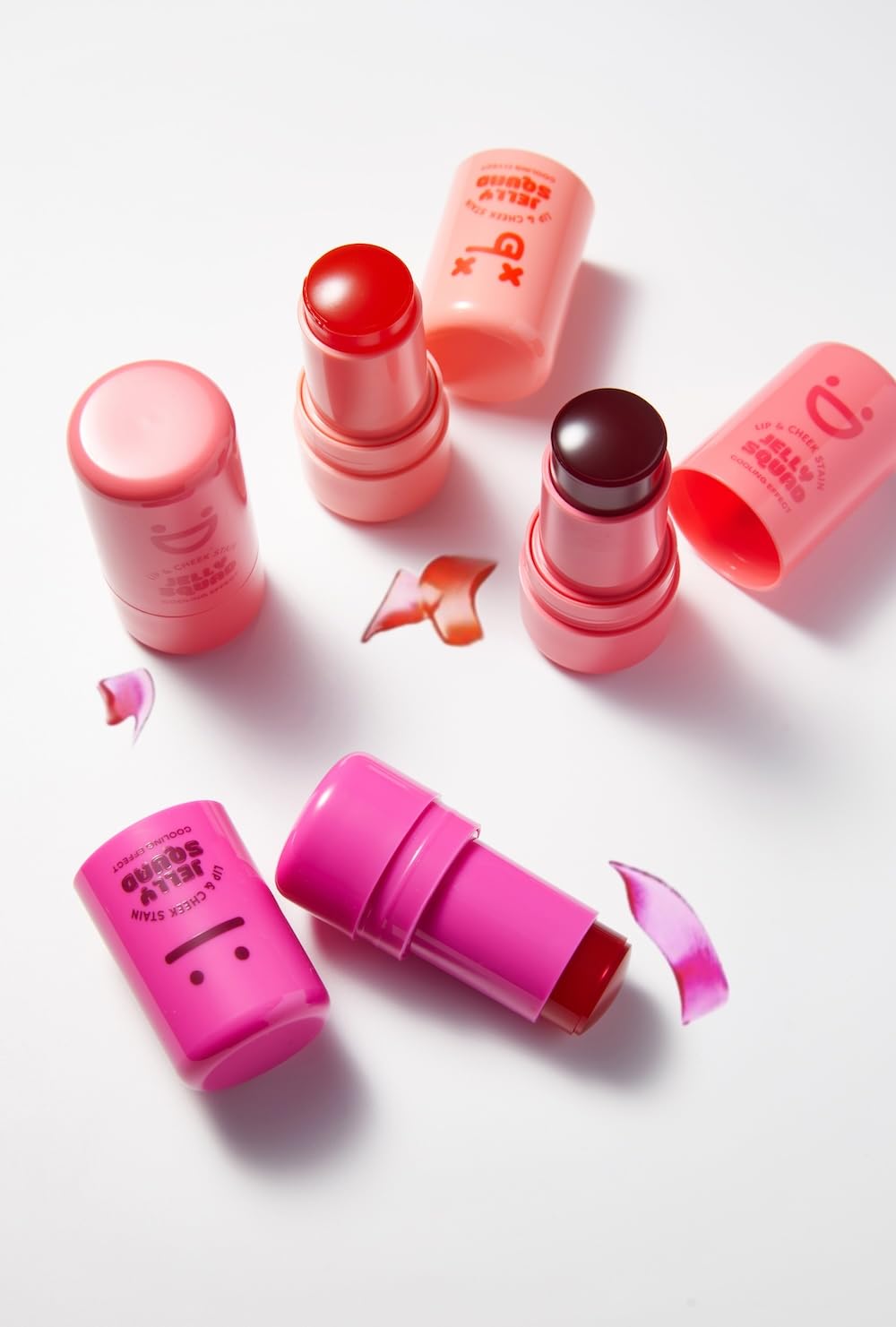 OZ LAB Jelly Squad Lip and Cheek Stain 2 in 1 Tinted Jelly Blush and Lip Stain Long Lasting Lightweight Natural Finish Goofy Cherry Pink, 0.28 FL.OZ/8G，pack of 1
