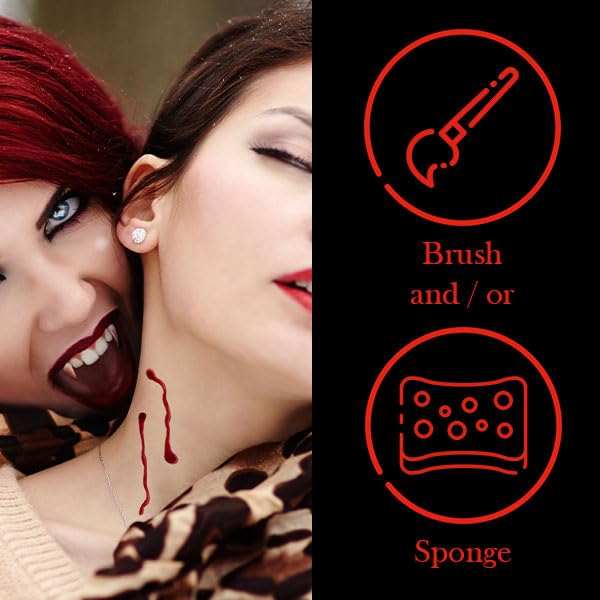 Fake Blood Gel - Dark Red Thick Consistency for Halloween Makeup | 1.01 fl. oz (30 ml) Dispenser