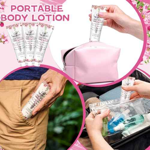 24 Pcs Christian Body Lotions Bulk Gifts for Women Breast Cancer Awareness Gifts Inspirational Bible Verse Lotion Mini Travel Christian Religious Hand Cream for Appreciation Women Teacher Mom