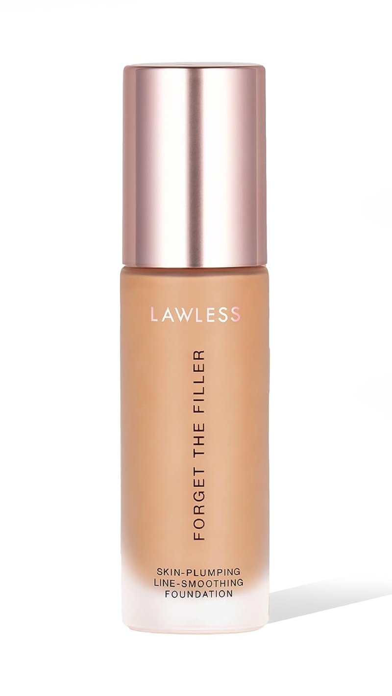 LAWLESS Women's Skin-Plumping Foundation - Line-Smoothing, Medium Warm Undertones, 1.0 Ounce