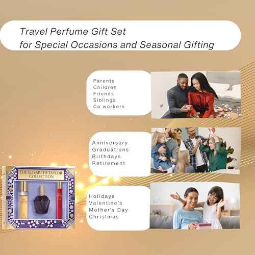 Elizabeth Taylor Fragrance Collection Eau de Toilette 3-Piece Set for Women (White Diamonds, Passion, White Diamonds En Rouge)