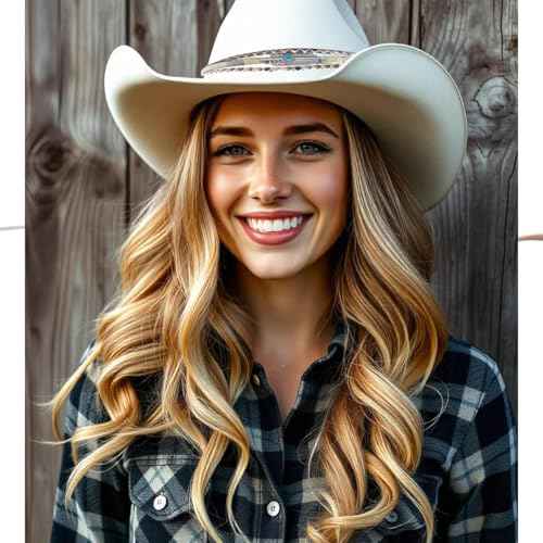 Cowboy Hat Bands for Women Men Replacement Handmade Western Cowboy Hat Band Turquoise Feather Band