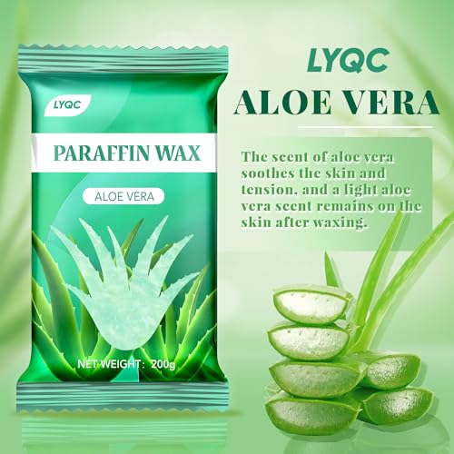 Paraffin Wax Refill, 10 packs of Paraffin Bath Wax for Hands and Feet for relief of stiff muscles and arthritic pain - deeply moisturises and protects the skin of the hands and feet (Aloe vera)