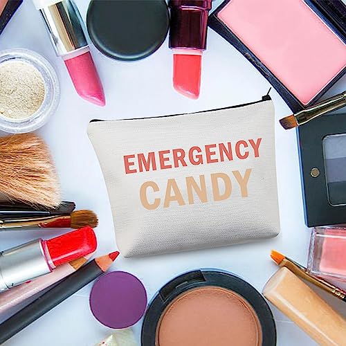 BDPWSS Emergency Candy Makeup Bag Candy Lover Gift Emergency Food Bag For Women Girls Sister Friends Graduation Gift (Emergency Candy)