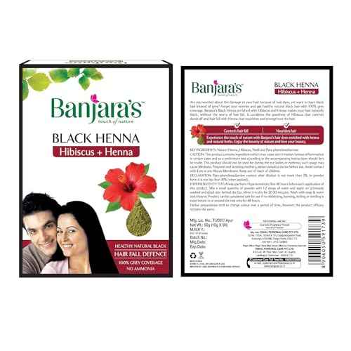 Banjara's Black Henna Hibiscus + Henna - Healthy Natural Black - 50g