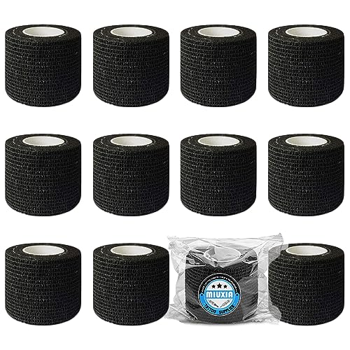 12Pcs Tattoo Grip Tape Machine Gun Wrap Athletic Tattoo Grip Cover Self Adhesive Bandage Wrap Elastic Supplies