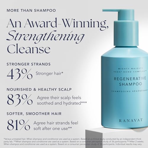 RANAVAT Regenerative Veda©ù Bond Complex Hair Shampoo - Clarifying Shampoo for Scalp Health, Hair Volume & Increased Density - Clinically Tested & Vegan Hair Care (8 oz)