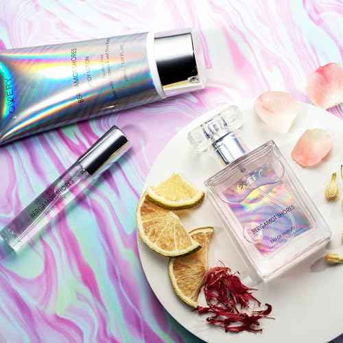 Bergamot Shores Spa Kit - Mom's Self Care Gift with Perfume, Body Lotion & Eau de Toilette Spray - Birthday Gift for Women