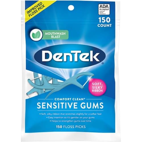 DenTek Comfort Clean Floss Picks Fresh Mint 150 Each (Pack of 9)