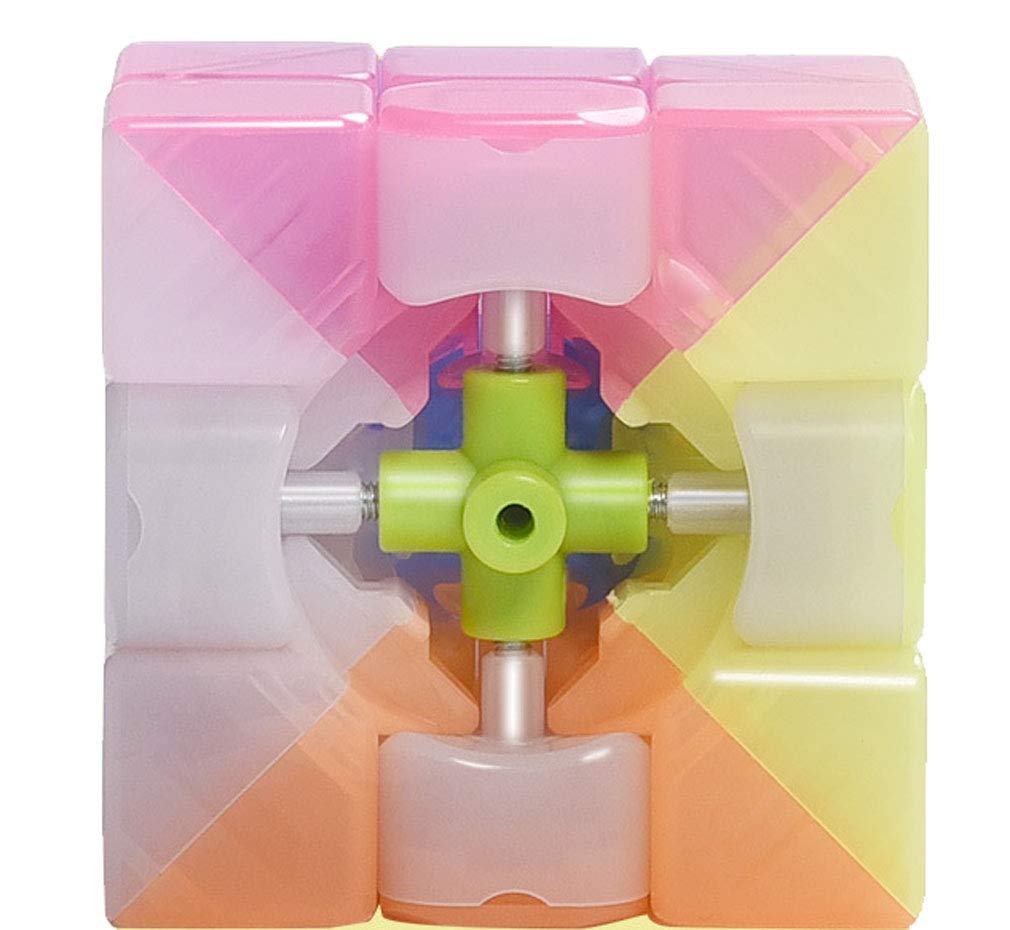 TANCH Qiyi Warrior W 3x3x3 Jelly Speed Cube Stickerless Transparent Magic Cube Puzzle Toy Colorful
