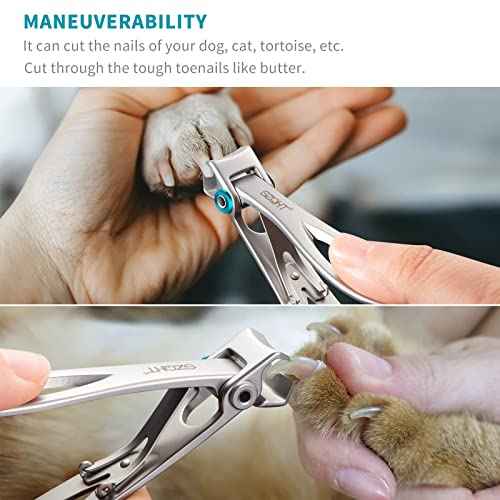 SZQHT Extra Wide Jaw Opening Nail Clippers for Thick Nails Cutter for Ingrown Toenail Clippers & Fingernails Manicure Set,Pedicure Kit,Men & Women(Silver)