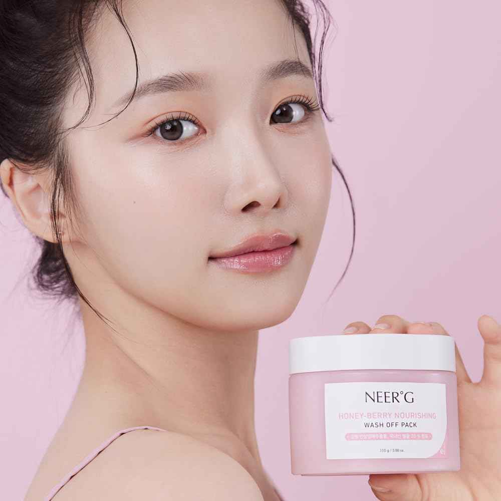 NEER°G Honey Berry Nourishing Wash Off Pack 3.88oz (110g) Smoothens Rough Skin, Moisturize with Nutrients