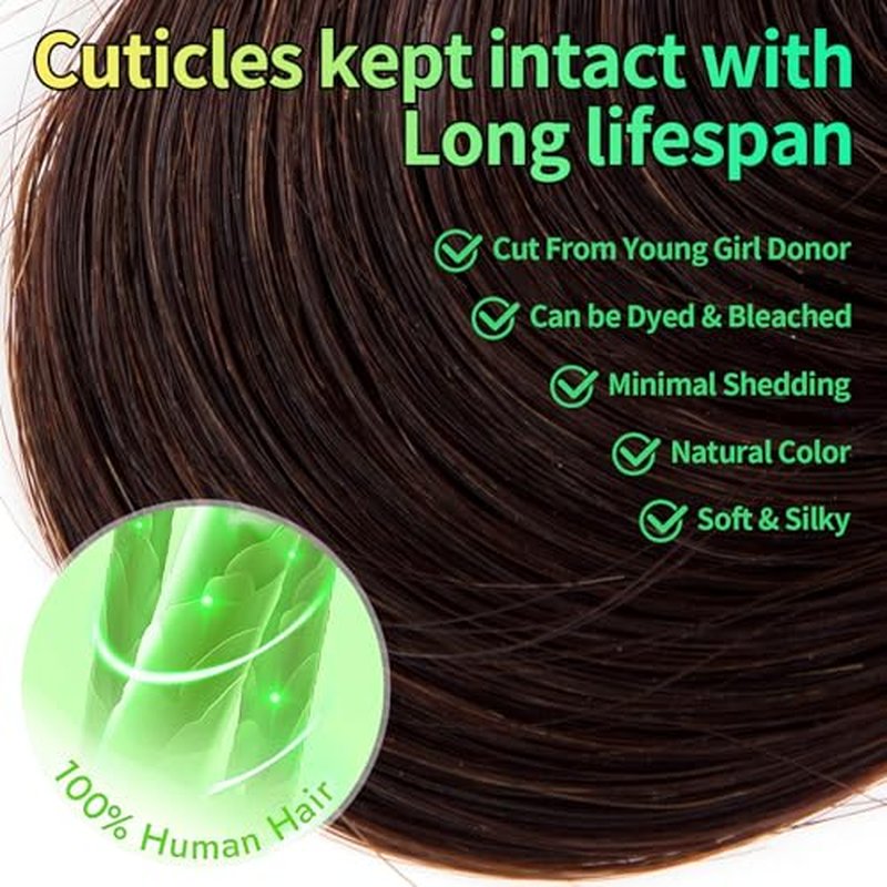 Human Hair Bundles Body Wave Dark Brown, 20 20 20 Inch - 3 Bundles, Antousha Body Wave Bundles Human Hair 12A Brazilian Virgin Wavy Bundles for Black Women