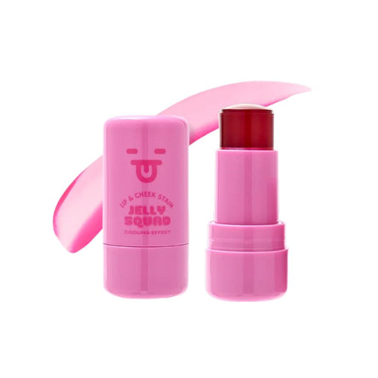 OZ LAB Jelly Squad Lip and Cheek Stain 2 in 1 Tinted Jelly Blush and Lip Stain Long Lasting Lightweight Natural Finish Goofy Cherry Pink, 0.28 FL.OZ/8G，pack of 1