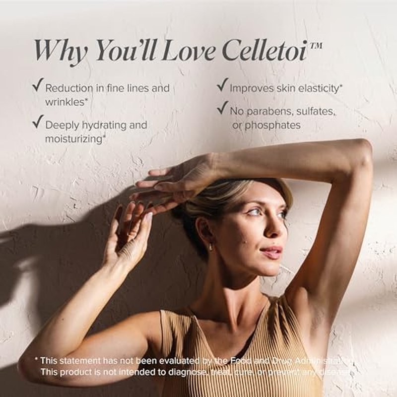 Isagenix Celletoi¢ç Firming Cashmere Cream - Hydrating, Soothing, Dermatologist Tested - Gentle on Skin, Cruelty Free, Vegan - Infused with Hyaluronic Acid and Ceramides - Leaping Bunny Certified