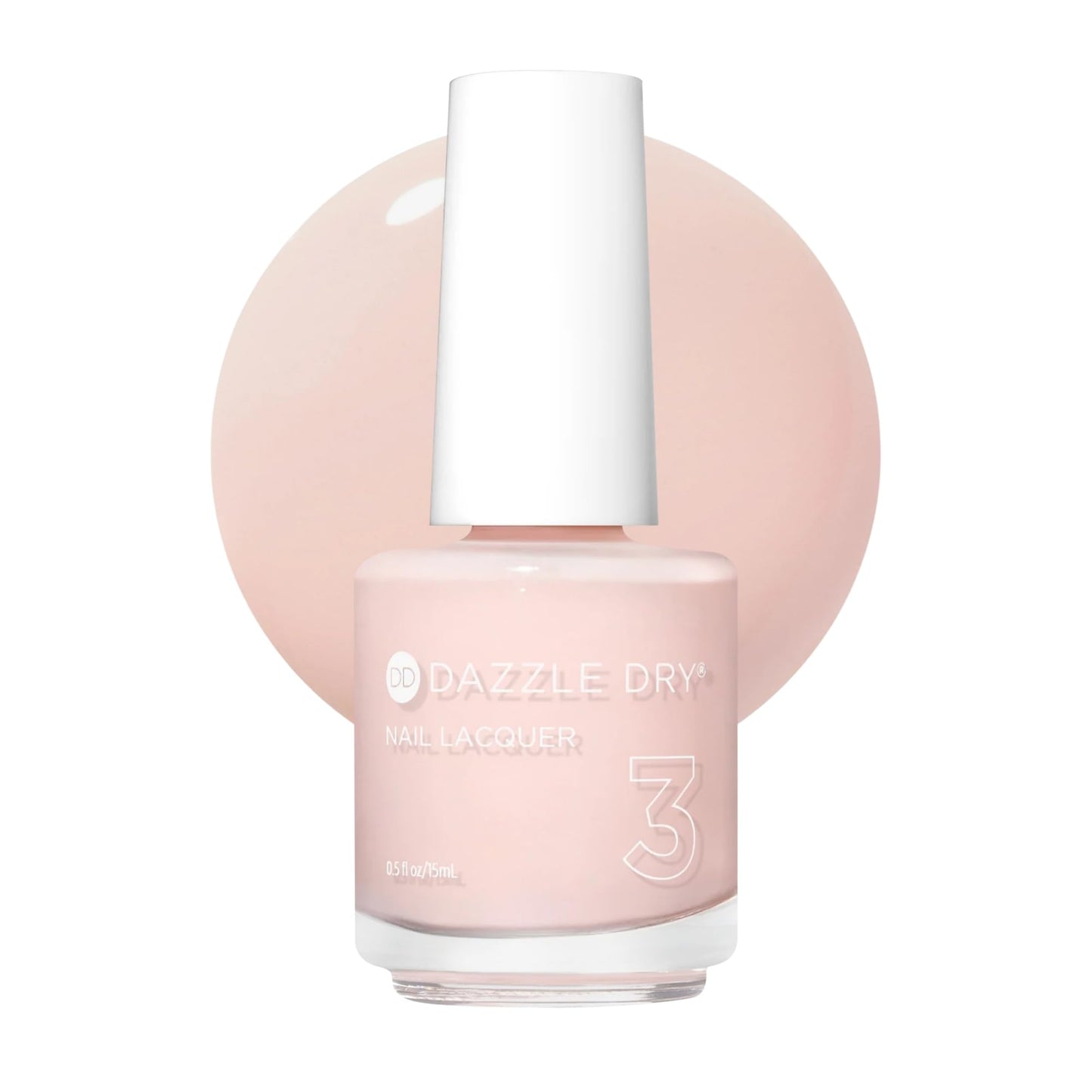 Dazzle Dry Nail Lacquer (Step 3) - Not Quite Nude - A full coverage peaches-and-cream nude. (0.5 fl oz)