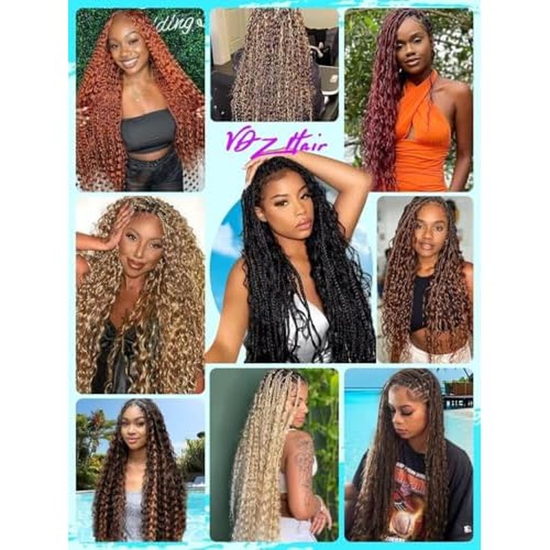 12A #4 Chocolate Brown Human Braiding Hair for Boho Braids 5 Bundles 22 Inch 160g Deep Wave Braiding Hair for Bohemian Knotless Braids 100% Unprocessed Virgin Bulk Hair Extensions No Weft