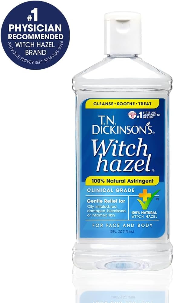T.N. Dickinson's Astringent | 100% Natural Witch Hazel | 16Fl Oz | 6 Count