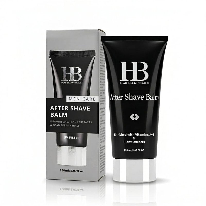 H&B After Shave Balm Face Moisturizer for Men with Dead Sea Minerals – Soothing Post-Shave Hydration Balm for Sensitive and Normal Skin, Lightweight 150ml